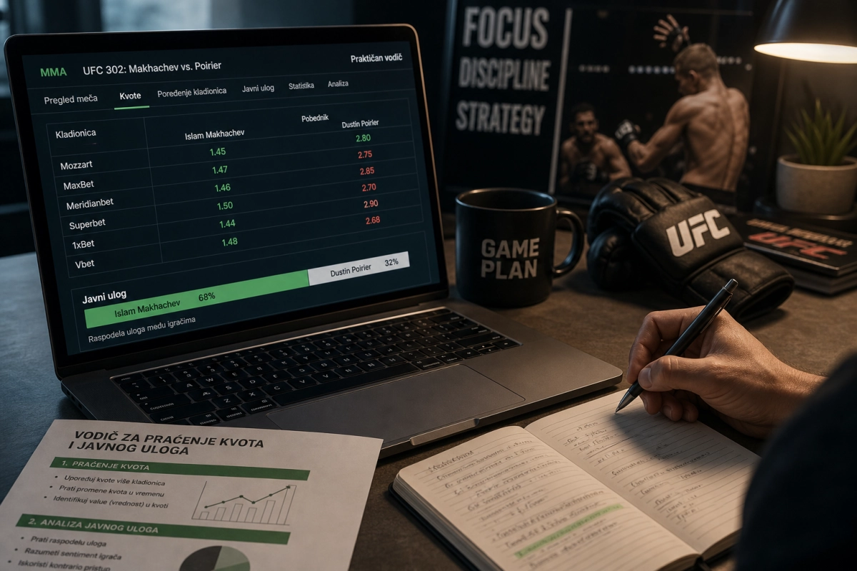 Praktičan vodič za praćenje kvota i javnog uloga pri klađenju na MMA