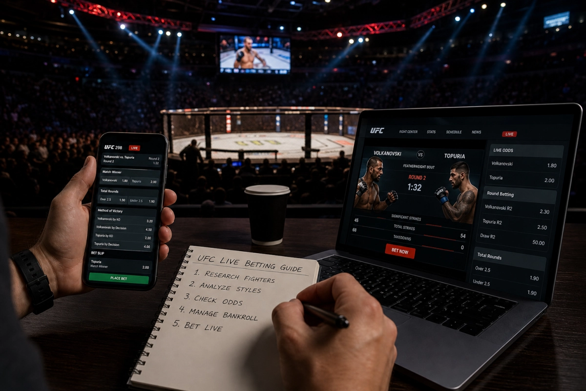 Praktičan i korak-po-korak vodič za klađenje na UFC uživo